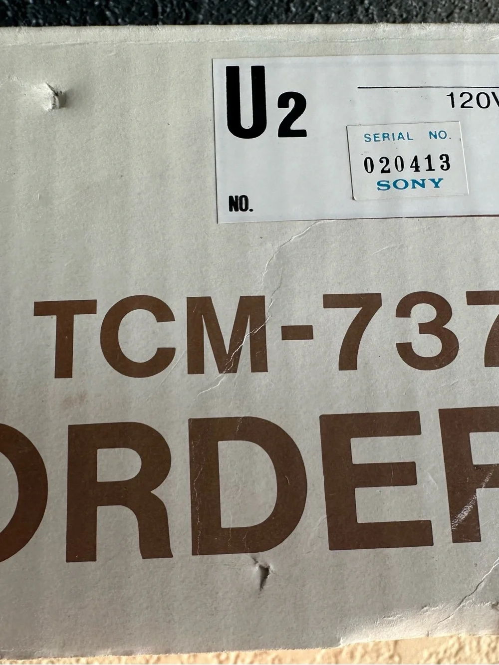 SONY Cassette-Corder TCM-737 VGC w/Power Cord, Box, Manual and Inserts Rare CIB